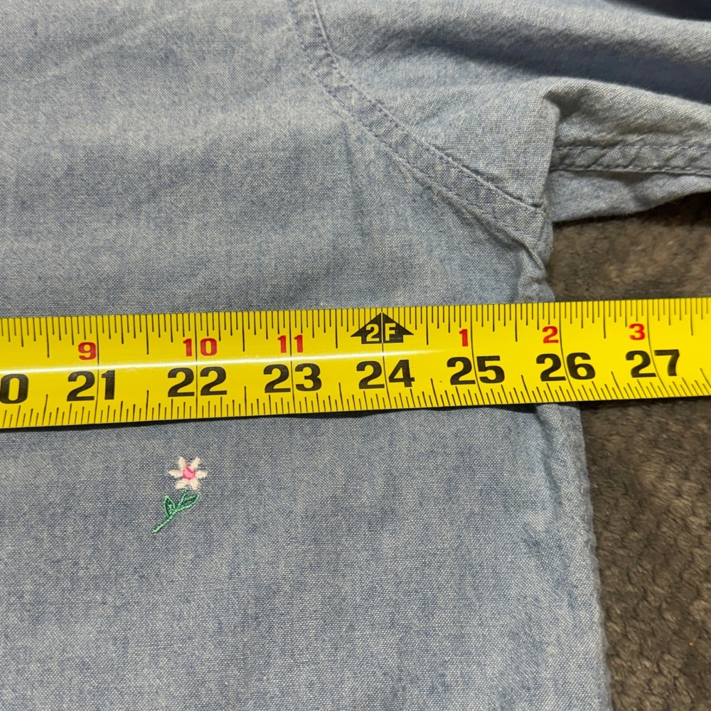 Vintage 1999 Warner Bros Tweety Bird Embroidered Denim Shirt XXL Looney Tunes - Picture 5 of 9